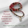 Pakimer Diamond princess length necklace with Agate and Hematite gemstone beads.
