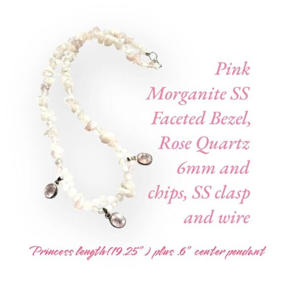 A pink bracelet with white pearls and silver charms.